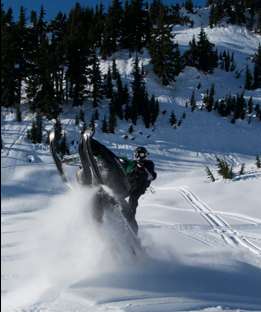 Paul Brunes snowmobiling